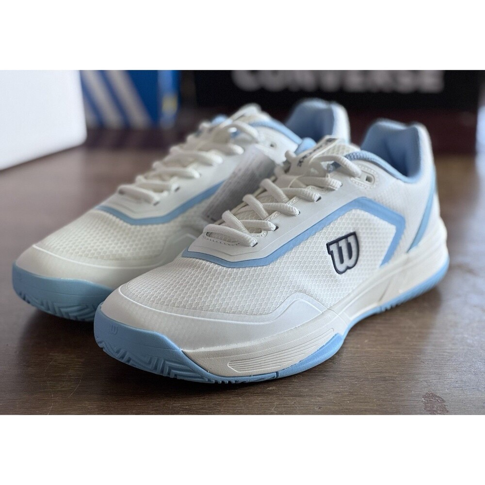 Women’s Size 10.5 Wilson Courtglide White Airy Blue Navy Blazer WRS339830 NIB